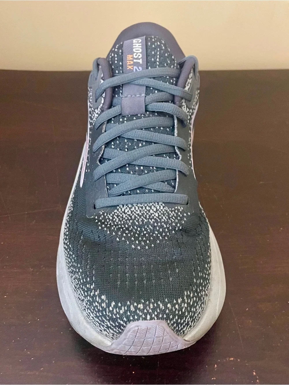 Brooks Ghost Max 2 Womens Running Shoes Ebony Grey Lilac 1204201B005 Size 8
